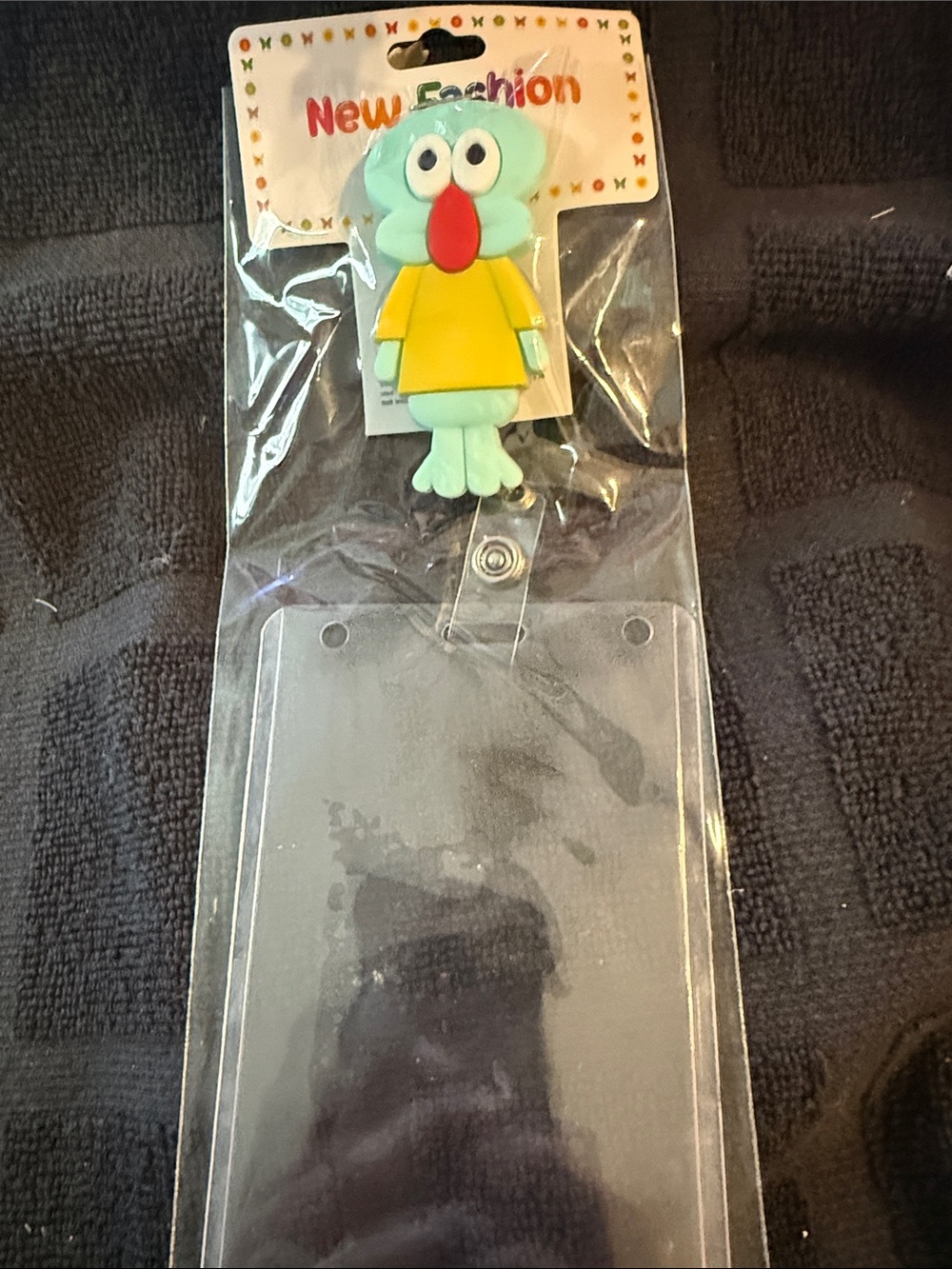 Cute Cartoon Mint Green Badge Reel with Yellow Outfit
